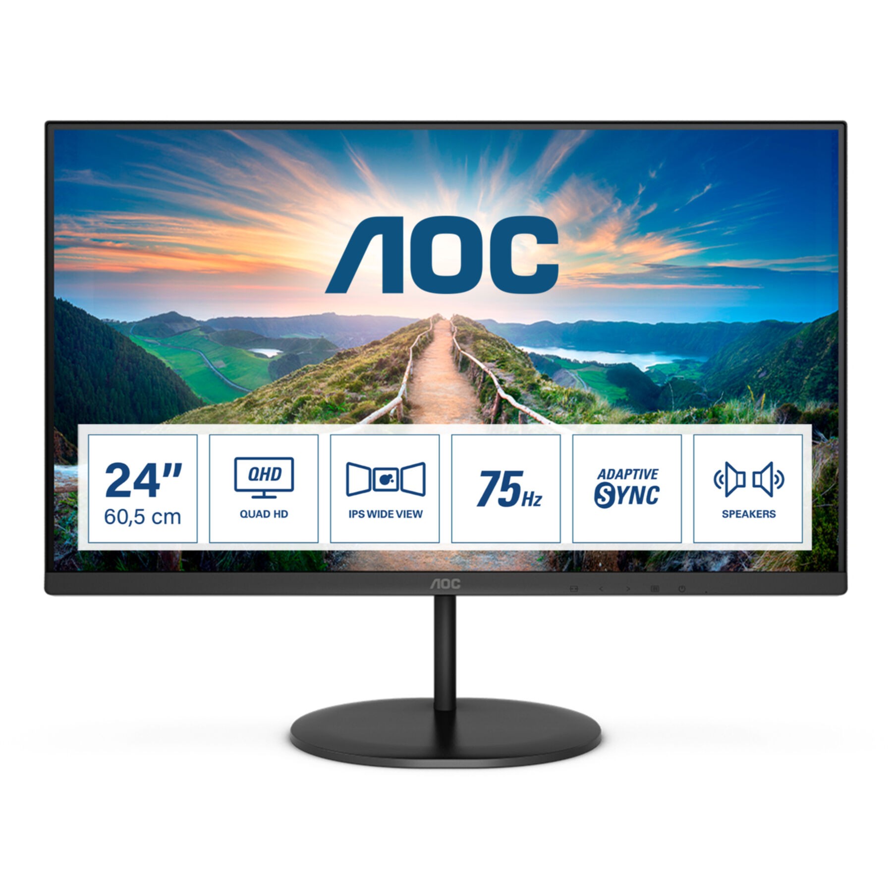 TFT AOC Q24V4EA 61 cm (24)LED,HDMI,DisplayPort,SP