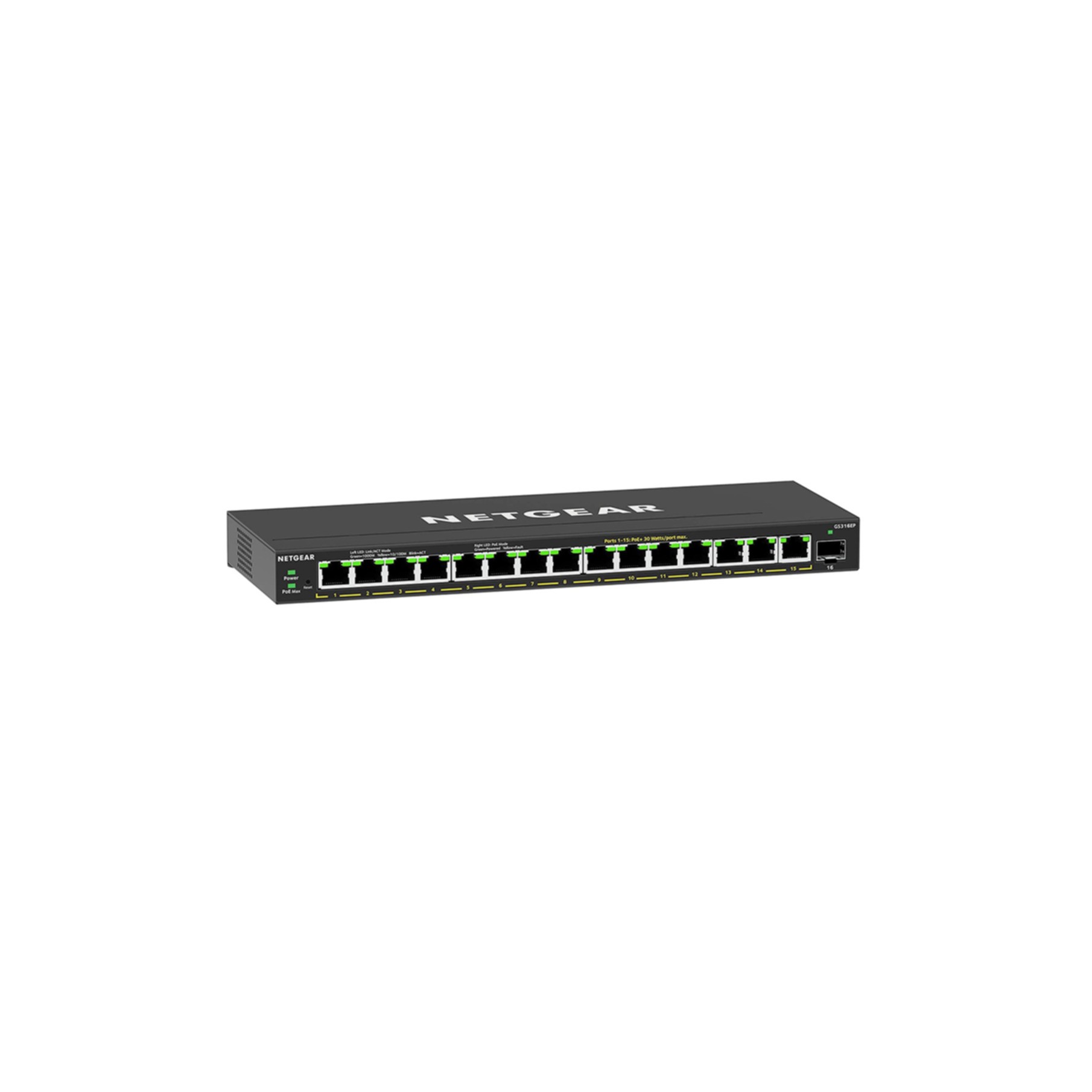 NETGEAR Plus Switch 15-port 10/100/1000 GS316EP-100PES